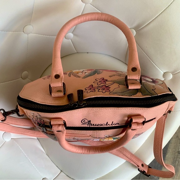 Anuschka Vintage Garden Hand Painted Satchel - Picture 4 of 10